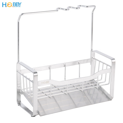 Kệ đựng dụng cụ rửa chén có giá treo inox 304 Hobby home decor KRC11