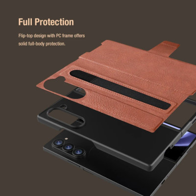 Bao Da dành cho Samsung Galaxy Z Fold 7 / Z Fold 6 hiệu Nillkin Aoge Leather Cao Cấp - Hàng nhập khẩu