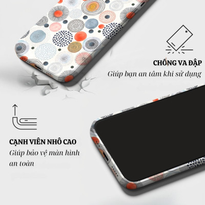 Ốp lưng chống sốc 2m hiệu HOTCASE 3D Scandinavian cho iPhone 17 16 15 14 13 12 11 Pro Max 14 15 16 Plus - Hàng nhập khẩu