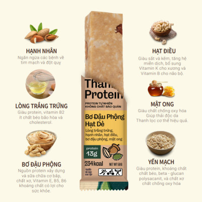 BANU - THANH PROTEIN - BƠ ĐẬU PHỘNG HẠT DẺ