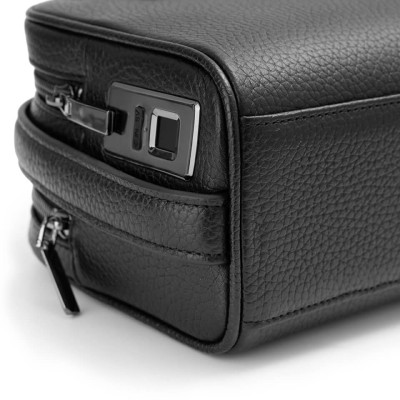 Clutch cầm tay Gence da bò vân Togo khóa vân tay RB10