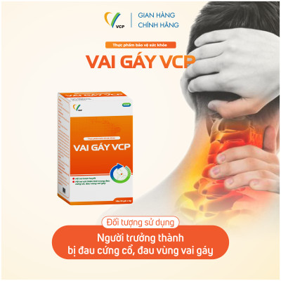 TPBVSK Vai Gáy VCP - Hỗ trợ cải thiện tình trạng đau cứng cổ, đau vùng vai gáy - Hộp 20 gói