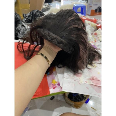 cài băng đô tóc giả xù line có thể tháo rời cao cấp light đủ màu