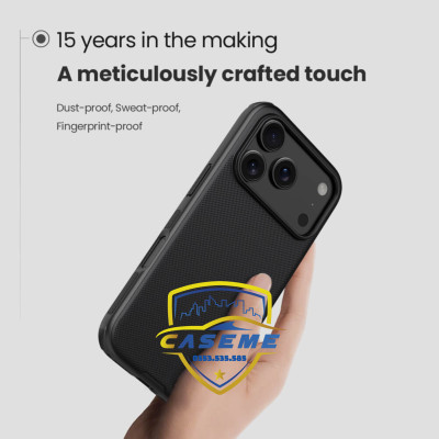 Ốp lưng dành cho iPhone 17 Pro Max Nillkin Super Frosted Shield Pro Matte dạng sần - Hàng chính hãng