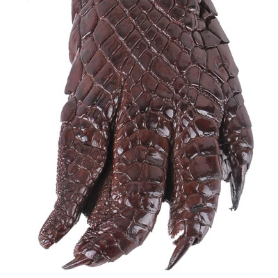 Móc khóa da cá sấu Huy Hoàng nguyên màu nâu đất-HT8272