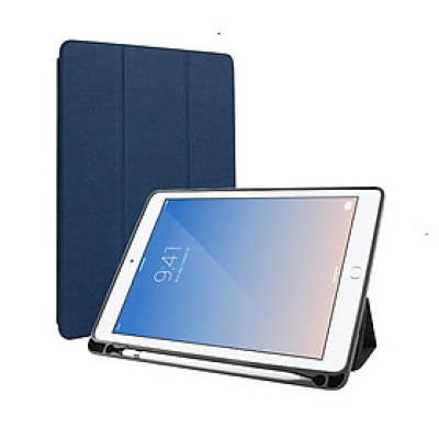 Bao Da Ipad Air 10.5 2019 ( New) Hiệu Mutural Có Khe Để Bút Cảm Ứng_xanh_hàng nhập khẩu