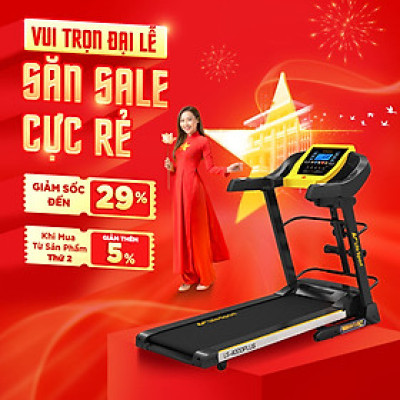 Máy Chạy Bộ Lifesport LS-4000 Plus, Máy Chạy Bộ Có Thảm Chạy Rộng Khả Năng Giảm Sóc Tuyệt Vời, Có Thế Tự Nâng Dốc