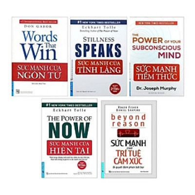 Combo 5 cuốn sách: Sức Mạnh Của Hiện Tại (Tái Bản) + Sức Mạnh Của Ngôn Từ (Tái Bản 2019) + Sức Mạnh Của Tĩnh Lặng (Tái Bản 2020)+ Sức Mạnh Tiềm Thức (Tái Bản 2021)+ Sức Mạnh Của Trí Tuệ Cảm Xúc (Tái Bản 2020)