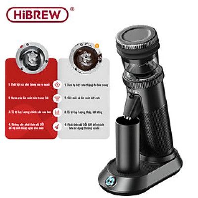 Máy xay cà phê Single Dose HiBREW G5 cao cấp, 36 cấp xay lưỡi cornical burr 48mm chuyên nghiệp, xay cafe siêu mịn - Hàng Nhập Khẩu