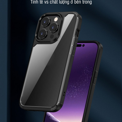 Ốp lưng trong viền tím dành cho iPhone 14 Pro Max / 14 / 14 Max / 14 Pro - Hàng chính hãng