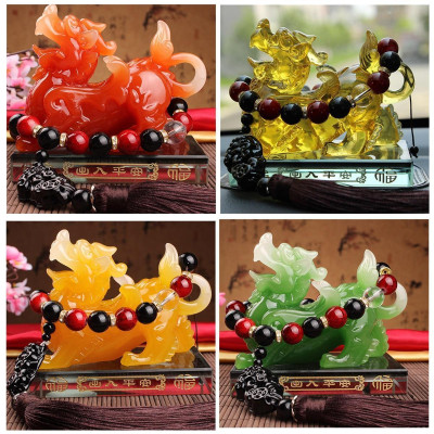 Tượng Tỳ Hưu Để Bàn Tặng Kèm Chuỗi Hạt Để Bàn Làm Việc, Xe Hơi