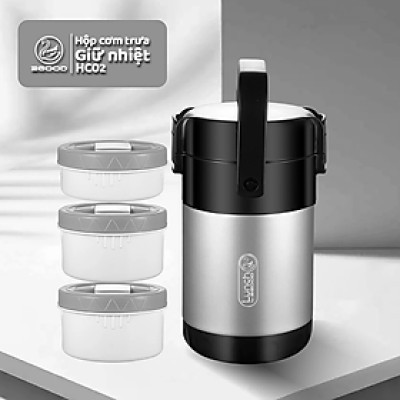 Bộ Hộp Cơm Giữ Nhiệt 2GOOD Lunch Box HC02 - hàng chính hãng ( giao màu lộn xộn ạ)