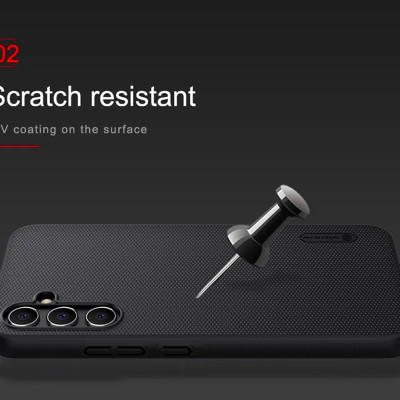 Ốp Lưng Sần chống sốc cho Samsung Galaxy A24 hiệu Nillkin Super Frosted Shield - Hàng Chính Hãng
