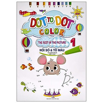 Sách - Dot To Dot Color - The Rest Of The Picture - Nối Số Và Tô Màu 1 - Chính Thông Book