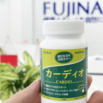 Viên Uống Hỗ Trợ Ổn Định Huyết Áp Cardio Fujina 80 Viên Nhật Bản, Giảm Nguy Cơ Cao Huyết Áp