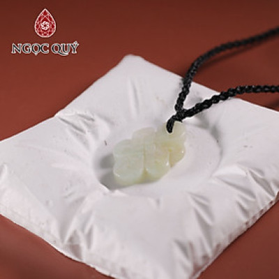 Mặt dây chuyền nút thắt đồng tâm đá cẩm thạch 29x19mm mệnh hỏa mộc - Ngọc Quý Gemstones