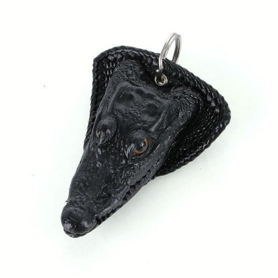 HT8285 - Móc khóa đầu cá sấu Huy Hoàng cỡ lớn màu đen