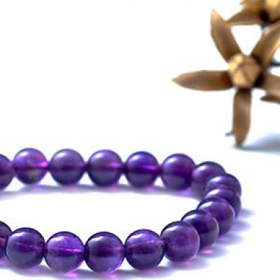 Vòng đeo tay nữ Vòng tay đẹp hợp mệnh Hỏa, Thổ Vòng tay đá phong thủy Thạch anh màu Tím