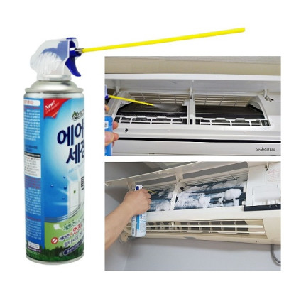 Bình xịt vệ sinh điều hòa máy lạnh Hàn Quốc 330ml-Tự làm tại nhà dễ sử dụng