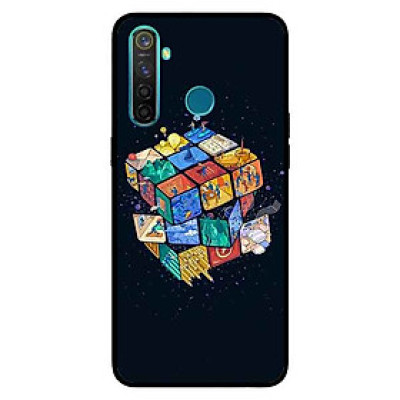 Ốp Lưng in cho Realme 5 Mẫu Rubik Vũ Trụ - Hàng Chính Hãng