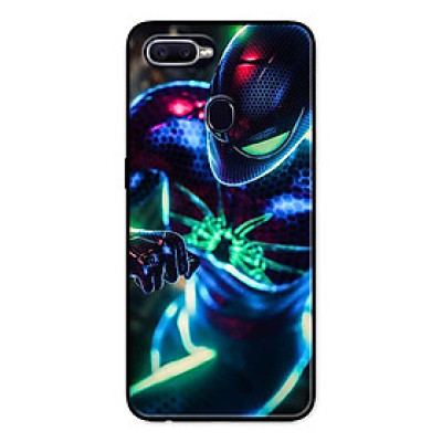 Ốp Lưng in cho Realme 2 Pro Mẫu Người Nhện Nền Neon - Hàng Chính Hãng