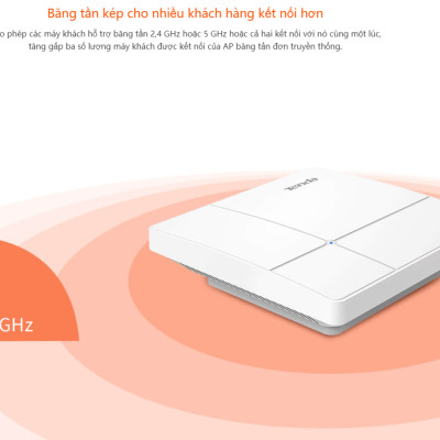 Thiết Bị Phát Wifi Tenda i24 Công Suất Cao 100Users Nguồn POE + Tặng Adapter - Hàng Nhập Khẩu