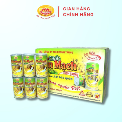 Cháo yến mạch cốt dừa Minh Trung 365g - Cháo YMCD 24 (thùng 24 lon)