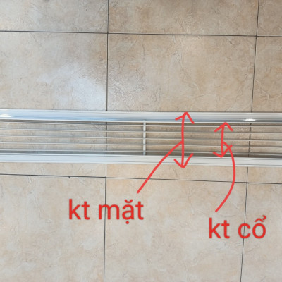 Cửa gió hồi nan bầu dục kích thước 1200x200mm miệng gió điều hòa âm trần