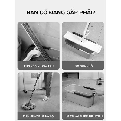 Xô Đựng Nước Gấp Gọn Đa Năng Có Bánh Xe Chậu Gấp Gọn Tiện Lợi Giặt Cây Lau Nhà Chùi Kính Dung Tích 12L
