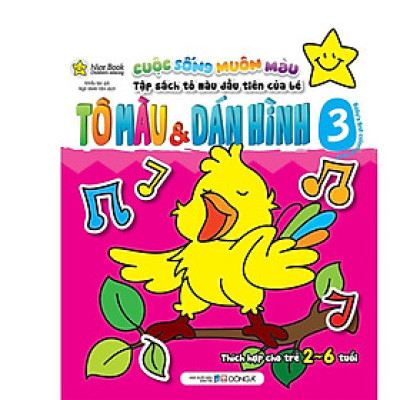 Sách - Cuộc Sống Muôn Màu - Tô Màu & Dán Hình - Tập 3 - Đông A
