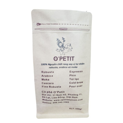 Cà phê Moka Cầu Đất pha phin rang mộc