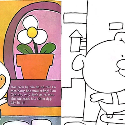 Combo Bộ 4  Cuốn Tô Màu Thông Minh - Chúng Mình Cùng Tô: Quyển Hạt + Quyển Mầm + Quyền Hoa +  Quyển Lá (Cho Bé Từ 2- 6 Tuổi)