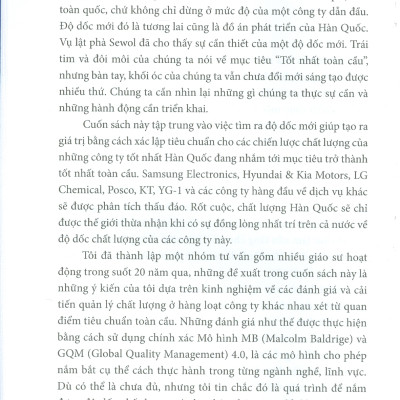 Hàn Quốc Chất Lượng Cao - Hành Trình Vươn Lên Đỉnh Cao Chất Lượng Toàn Cầu Của SAMSUNG, HYUNDAI, LG, POSCO, KT, YG-1