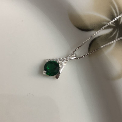 Bộ dây chuyền liền mặt trang sức bạc Ý S925 Bạc xinh Huệ Ngân- Giọt sương PP1712-XN