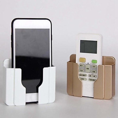Combo 6 cái Giá đỡ dán tường treo remote , kệ treo sạc điện thoại (10x8,5cm), nhựa ABS cao cấp Kitchen