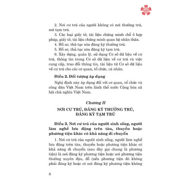 Các quy định hướng dẫn Luật Cư trú