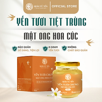 Yến Tươi Tiệt Trùng - 8g Yến tươi 100% Nguyên Chất ( 75ml ) - Tăng Cường Sức Khỏe - Chống Lão Hóa - Tăng Cường Trí Nhớ - Chính Hãng Hoàn Vũ Yến - Cosmo Bird