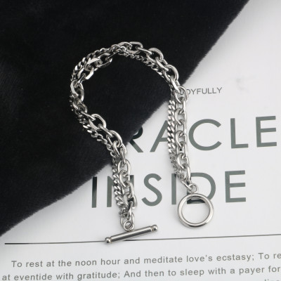 Lắc tay vòng tay mix chain cá tính unisex