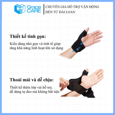 Đai Nẹp Cố Định Ngón Tay Cái Grace Care WS223 – Cố Định, Giảm Đau, Chấn Thương Tay (Dùng Được 2 Tay)
