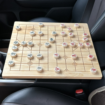 Bàn Cờ Tướng Gỗ Sồi Siêu To 43x37cm Siêu Rẻ Kèm Bộ Quân Cờ Tướng Tặng Thêm Bàn Chơi Chất Liệu Trong Suốt