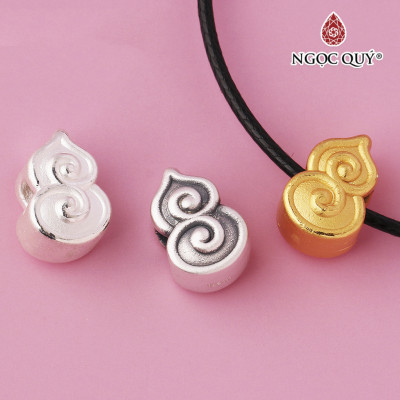 Charm bạc xỏ ngang hình trái bầu -  Ngọc Quý Gemstones