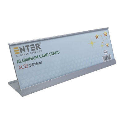 Bảng thông tin để bàn nhôm Enter AL33 240x75mm, Biển chức danh, Bảng tên để bàn, Kệ chức vụ