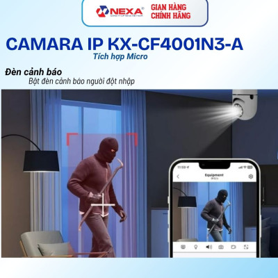 Camera IP Thông Minh Nexa NX-DL4001AB, Tầm Nhìn Xa 60m, Chống Nước IP67, Chuyển Động Thông Minh - Hàng Chính hãng bảo hành 24 tháng