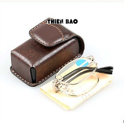 Bao da có đai đeo hông BD99 chuyên dùng để đựng kính lão thị, viễn thị gấp gọn KT 8*4*3CM làm thủ công HANDMADE bằng tay chắc chắn