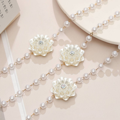 Dây kính chuỗi ngọc trai và hoa hồng dây phụ kiện đeo gọng kính giữ kính chống trơn trượt chống rơi vỡ dây đeo airpod dây giữ khẩu trang