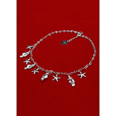 Lắc Chân Nữ Bạc Hiểu Minh LC171 Cá Ngựa Và Sao Biển