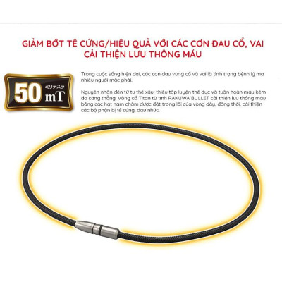 Vòng cổ Phiten rakuwa mg bullet TG738053/TG738153/TG805053/TG805153
