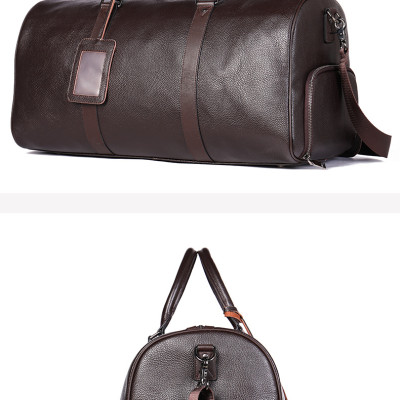 Túi trống du lịch da bò có ngăn để giày BHM8706. Túi xách nam. Hàng chính hãng.