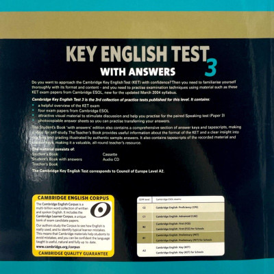 Cambridge Key English Test 3 with Answers 