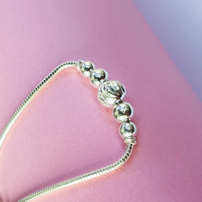 Lắc Tay Lắc Chân Bé Yêu - Sợi mì mix bi tròn xinh xắn đơn giản - Bảo Hành Vĩnh Viễn ( Hàng Chính Hãng ) Bạc Hiểu Minh LTE528